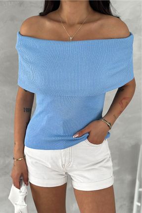 بلوز آبی زنانه ساده FEMELLE - کد 933220631