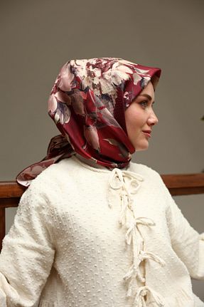 روسری زرشکی İpek Tivil Silk Home - کد 933222884