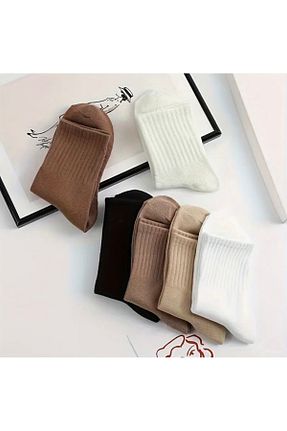 جوراب اسپرت قهوه ای زنانه پنبه ای Bestrend - کد 933242935