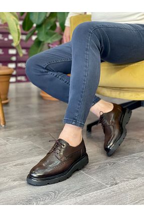 کفش کژوال قهوه ای مردانه چرم خالص MOR KUNDURA - کد 933260913