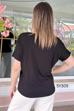 بلوز مشکی زنانه ساده İnce Topuk - کد 933233142