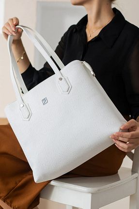 کیف دوشی سفید زنانه چرم مصنوعی Just Polo - کد 933240059