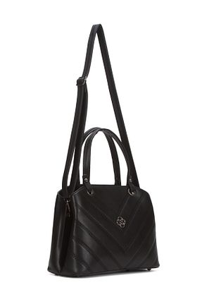 کیف دوشی مشکی زنانه چرم مصنوعی Adelina Bags - کد 933238676