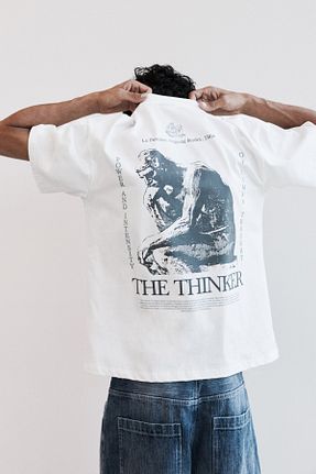 تیشرت سفید مردانه Boxy Pull & Bear - کد 933261377