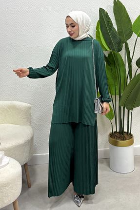 ست بالاتنه و پائین تنه خاکی زنانه جین Tesettür Diyarı - کد 933232813