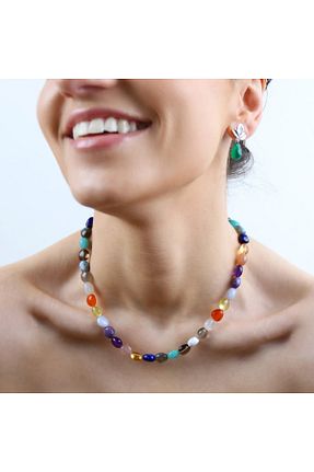 گردنبند نقره رنگی زنانه 925 عیار Trollbeads - کد 930194782