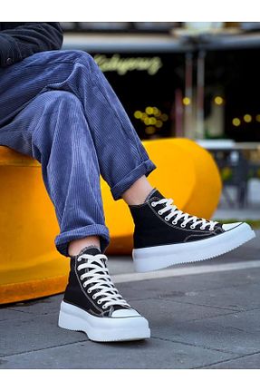 کفش اسنیکر مشکی مردانه بند دار MOGAMS - کد 933323189