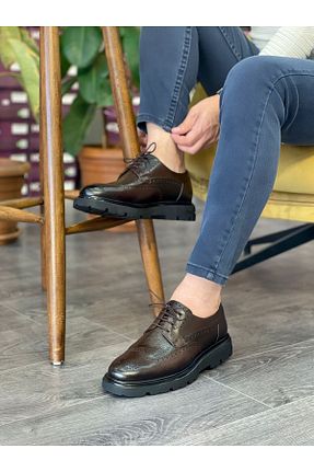 کفش کژوال قهوه ای مردانه چرم خالص MOR KUNDURA - کد 933260913