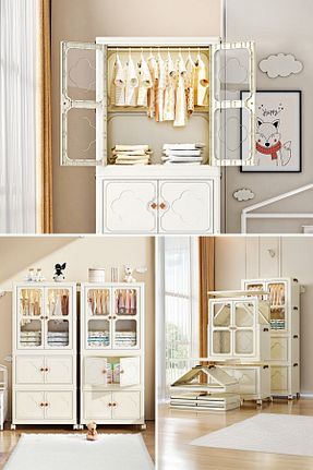 کابینت چند منظوره سفید پلاستیک Piev - کد 932725546
