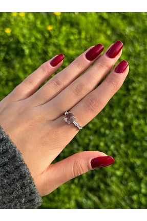 انگشتر استیل (فولاد) طوسی زنانه استیل (فولاد) Pure Gem - کد 925446835