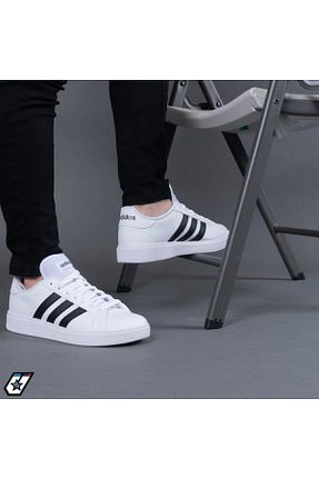 کفش اسنیکر سفید مردانه چرم اصل adidas - کد 774069940