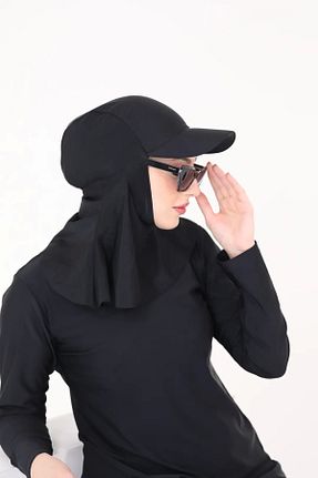 کلاه شنای حجاب مشکی زنانه ladrans - کد 851713084