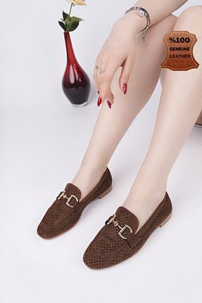 کفش لوفر قهوه ای زنانه چرم خالص Muggo - کد 829220890