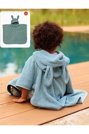 حوله پالتوئی نوزاد و کودک سبز بچه گانه پنبه ای GÜRPAMUK HOME & BABY - کد 896493024