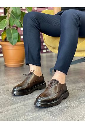 کفش کژوال قهوه ای مردانه چرم خالص MOR KUNDURA - کد 933278441