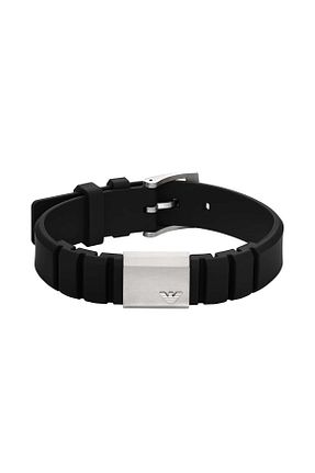 دستبند استیل (فولاد) مشکی مردانه استیل (فولاد) Emporio Armani - کد 813010600