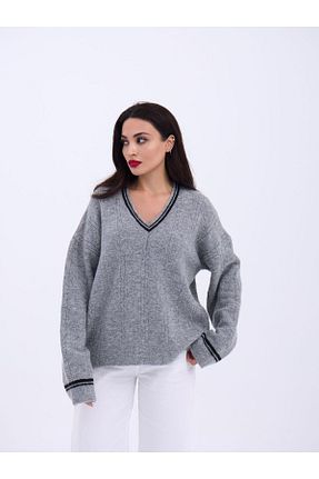پلیور طوسی زنانه اسلیم stelol - کد 921077547