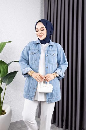 کت آبی زنانه رگولار HARMAN BUTİK - کد 880755209