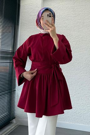 تونیک زرشکی زنانه بافتنی MELEK ARAZ - کد 933324327