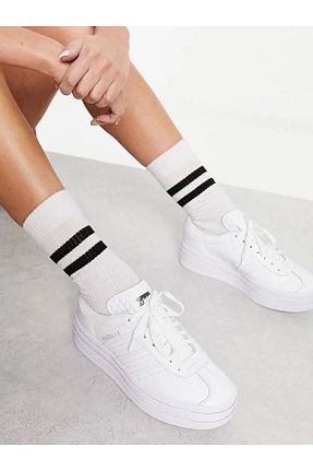 کفش اسنیکر زرد زنانه بند دار adidas - کد 802023550
