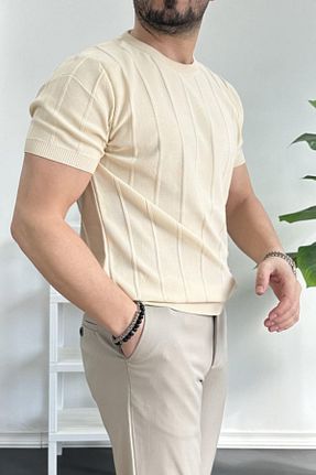 تیشرت بژ مردانه رگولار GAYIŞ - کد 933317600