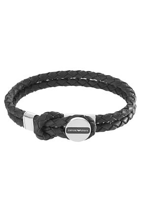 دستبند استیل (فولاد) مشکی مردانه Emporio Armani - کد 39679049