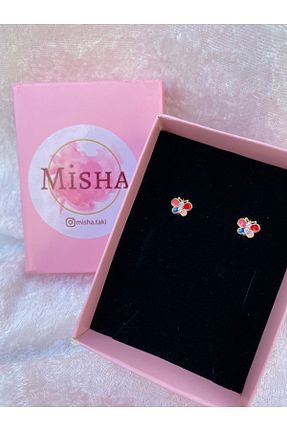 گوشواره استیل (فولاد) طلائی بچه گانه استیل (فولاد) Çelik - کد 857886370