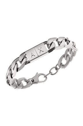 دستبند استیل (فولاد) متالیک مردانه استیل (فولاد) Armani Exchange - کد 808598738