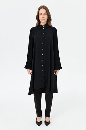 تونیک حجاب مشکی زنانه بافتنی Esswaap - کد 933327227