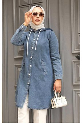 کت حجاب آبی زنانه رگولار HARMAN BUTİK - کد 859822913
