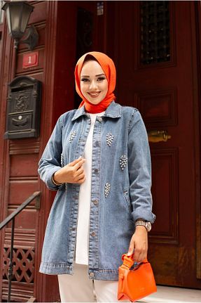 کت آبی زنانه رگولار HARMAN BUTİK - کد 856405606