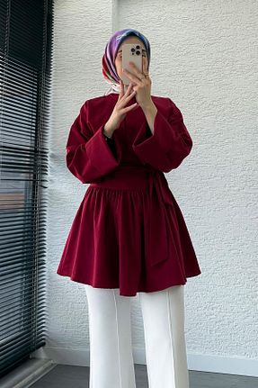 تونیک زرشکی زنانه بافتنی MELEK ARAZ - کد 933324327