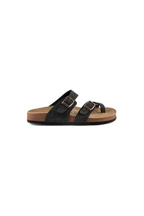 دمپائی مشکی زنانه چرم مصنوعی FLY SOFT - کد 933330334