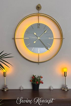 ساعت دیواری طلائی 50 x 60 SEVİNÇ KONSEPT - کد 844396102