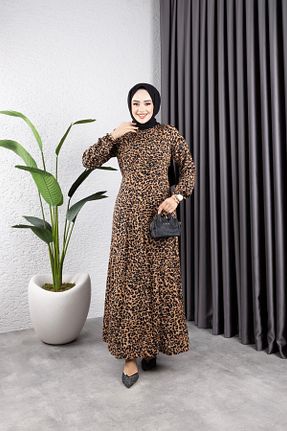 لباس حجاب قهوه ای زنانه رگولار HARMAN BUTİK - کد 881754580