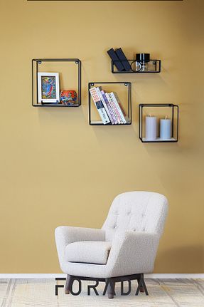 قفسه دیواری مشکی 28 cm Forada Home & Style - کد 932591682