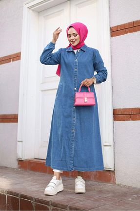 کلاه و ابایا آبی زنانه جین Genel Markalar - کد 872248542