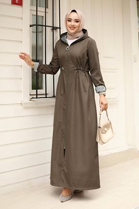 کلاه و ابایا خاکی زنانه پنبه پلی استر HARMAN BUTİK - کد 869878499
