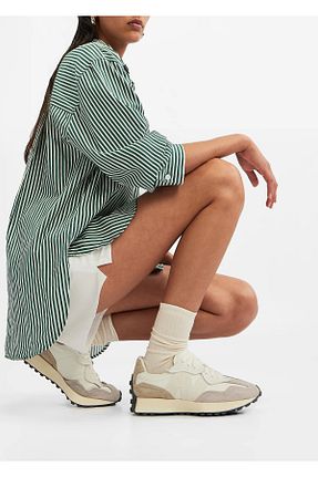 کفش اسنیکر بژ زنانه بند دار New Balance - کد 831400053