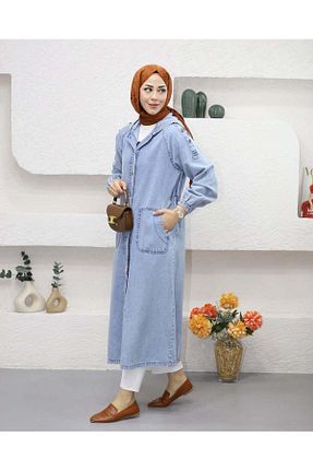 کلاه و ابایا آبی زنانه جین HARMAN BUTİK - کد 897698503