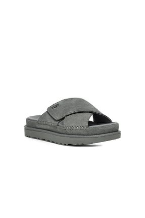 دمپائی طوسی زنانه چرم خالص UGG - کد 808520425