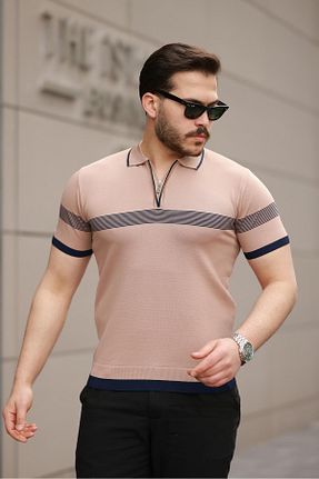 پولوشرت قهوه ای مردانه تریکو Miron - کد 927644008