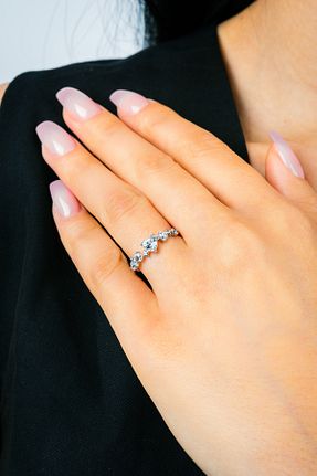 انگشتر نقره متالیک زنانه زیرکن Tezcan Silver - کد 904466372