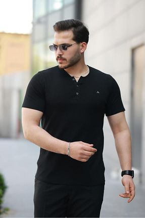 تیشرت مشکی مردانه رگولار Miron - کد 924634286