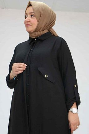ست بالاتنه و پائین تنه حجاب مشکی زنانه سایز بزرگ Eslina - کد 933354303