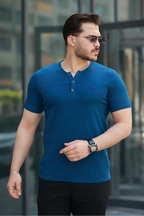 تیشرت آبی مردانه رگولار Miron - کد 929261569
