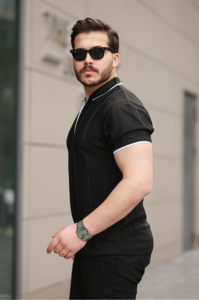 پولوشرت مشکی مردانه تریکو Miron - کد 927643961