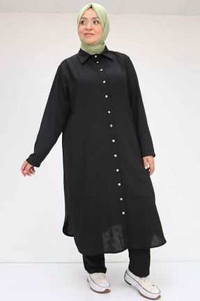 ست بالاتنه و پائین تنه حجاب مشکی زنانه سایز بزرگ Eslina - کد 933354392
