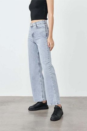 شلوار جین طوسی زنانه پاچه ساده Rift Jeans - کد 933349098