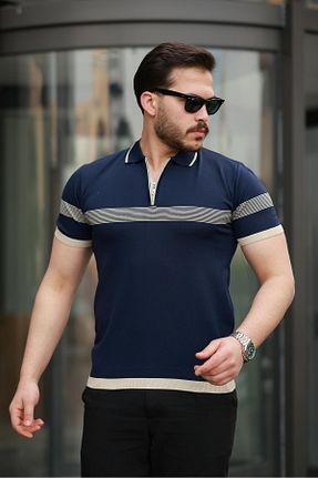 پولوشرت سرمه ای مردانه تریکو Miron - کد 927644071